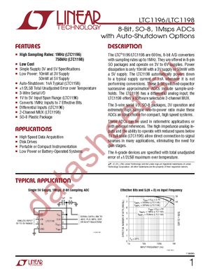 LTC1196-1ACS8 datasheet  